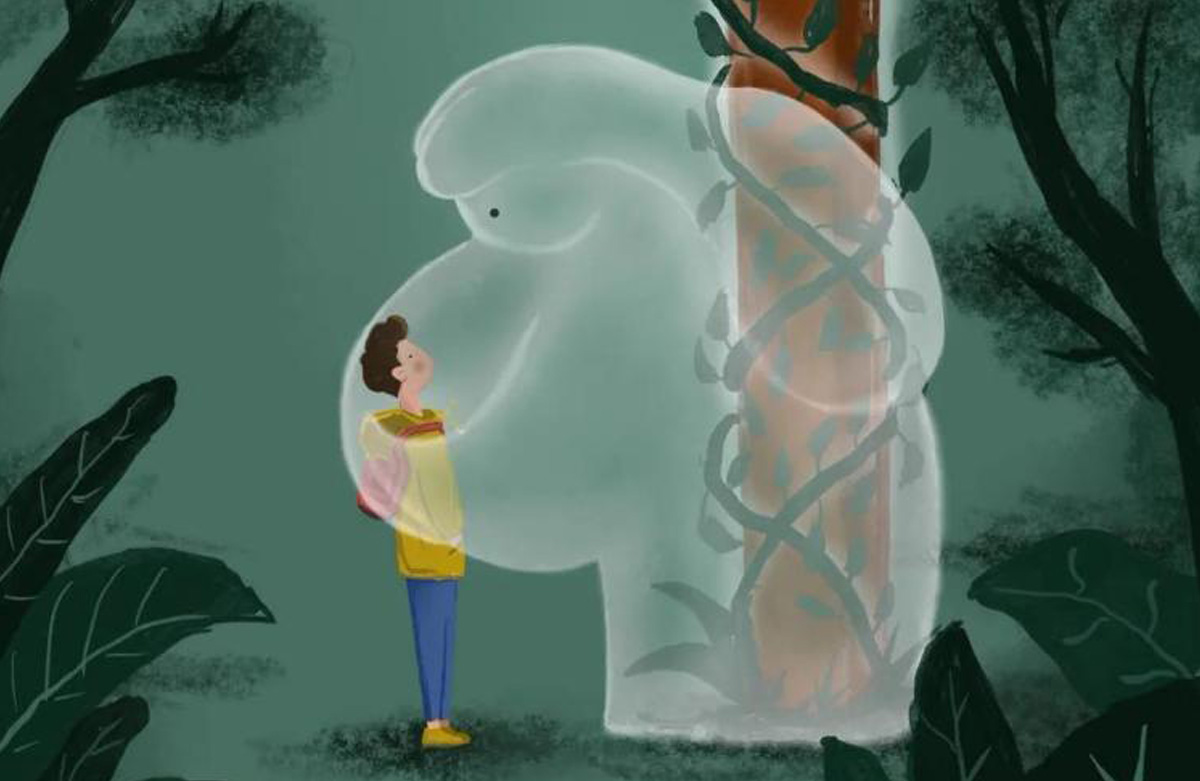 有声绘本｜喜欢抱树的小男孩