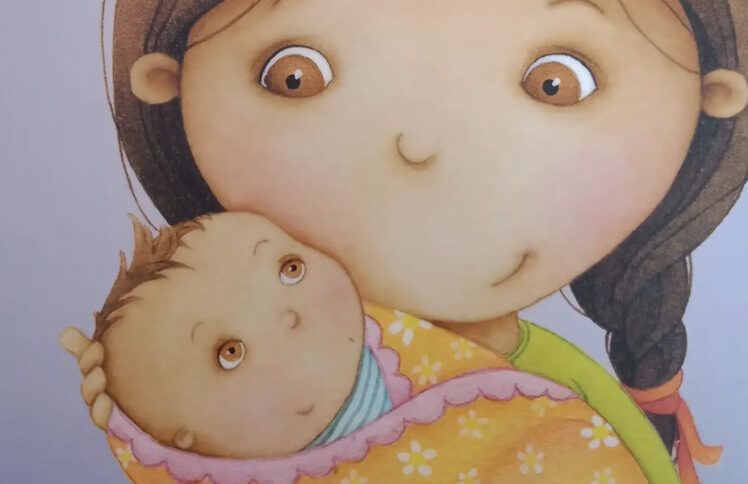 带着妹妹带着爱，含泪的成长