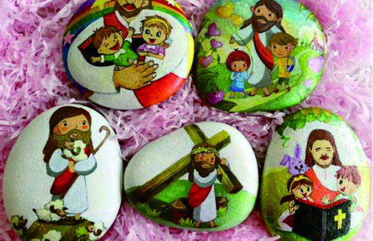 【原创石头画】让小孩子到我这里来