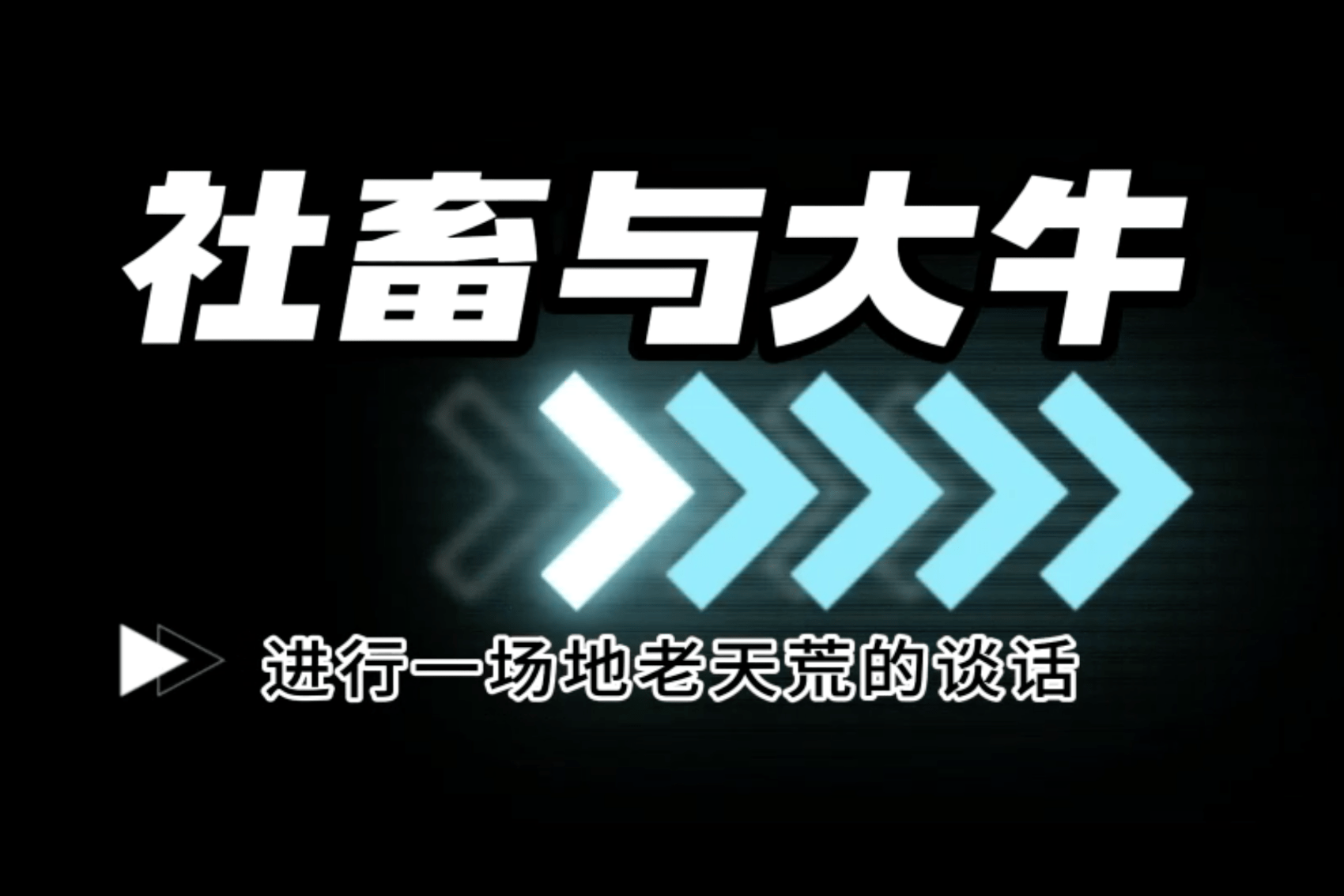 社畜与大牛，进行一场地老天荒的谈话